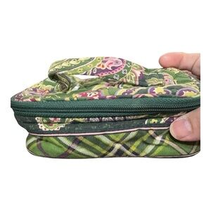 Vera Bradley Small Cosmetic Case Chelsea Green Retired Quilted Zip Pouch